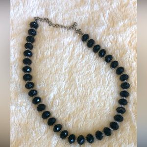 Black and clear beaded 20inch necklace! Gorgeous!!